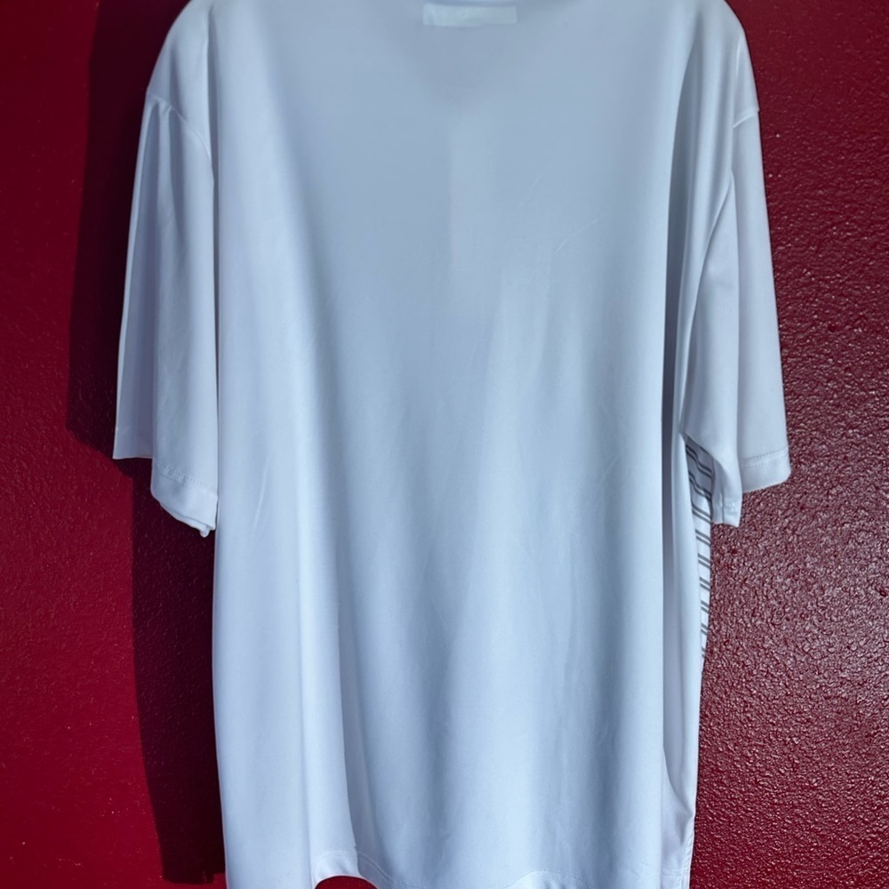 Roundtree & Yorke Performance Golf White  and Gray Polo Shirt - Picture 6 of 6